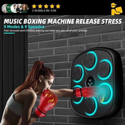 Flantos™ Jukebox Boxing Machine With Gloves & Wall Mount